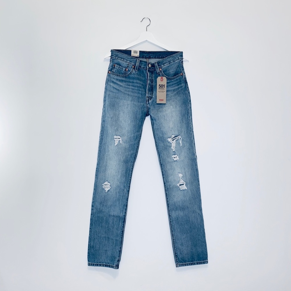 Levi’s 501 High Rise Straight Leg Button Fly Jeans